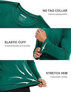 Camiseta de Protección Solar UV de Manga Larga para Hombre, Color Verde, de Secado Rápido, para Playa y Pesca - Product Image 2
