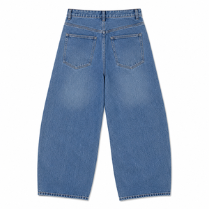 Jeans Anchos StreetFlow Dark para Hombre, Corte Holgado, Algodón, Denim, Pierna Ancha, Cintura Media, Estilo Vintage, Transpirables, Resistentes al Viento - Product Image 3