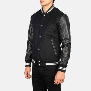 Trex Exports Wholesale Custom Logo <b>Baseball</b> <b>Jacket</b> Plus Polyester Wool Shell PU Leather Sleeve Varsity - Product Image 2