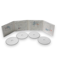 Kemasan Digipak CD 8 Panel dengan Tray Transparan untuk 4 Disk, Desain Kustom