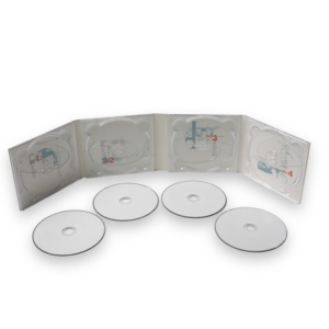 Emballage Digipak pour CD avec plateau transparent à 8 panneaux et 4 disques, personnalisable - Product Image 1