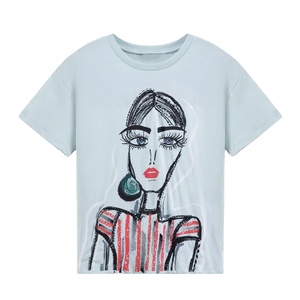 OEM venta al por mayor de camisetas de algodón pesado para las mujeres de alta calidad serigrafiado más tamaño Denim PANA botón a cuadros para el verano - Product Image 1