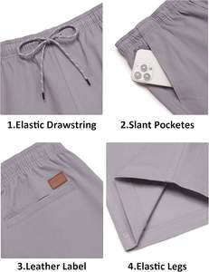 Pantalones Cortos Bermuda Deportivos para Hombre, Elásticos, Casuales, Resistentes al Viento, de Secado Rápido, Tela de Algodón Suave y Transpirable, para Gimnasio, Entrenamiento y Running - Product Image 5