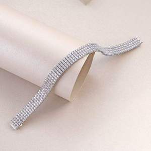 Bracelet en moissanite et or pour femme et homme, design à taille mixte, diamant cultivé en laboratoire, pour mariage - Product Image 1