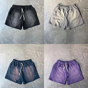 Pantalones Cortos Bermuda para Hombre, Diseño Personalizado, Estilo Desgastado, Lavado Ácido, Felpa de Algodón Sólido, Estilo Urbano - Product Image 3