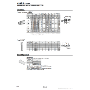 SMC Pneumatics Metal One-Touch Fittings Piezas neumáticas de - Product Image 1