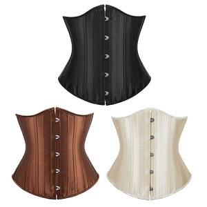 Women PU Leather Corset Firm <b>Control</b> Shapewear <b>Tummy</b> <b>Control</b> Button Front Design Adult Daily Wear - Product Image 2
