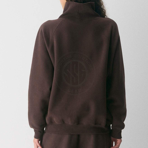 Women <b>Mock</b> <b>Neck</b> Sweatshirt Warm Knit Fabric Pullover <b>Top</b> For Winter Casual Wear Daily Fashion Use Women <b>Mock</b> <b>Neck</b> Sweatshirt - Product Image 3