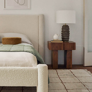 Solid wood bedside table with a modern minimalist design. Strong, elegant, perfect for aesthetic bedrooms and premium interiors - Product Image 5