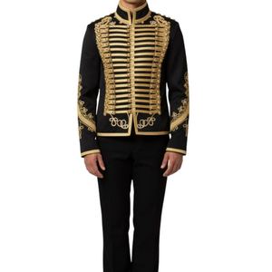 Unisex Black Gold Embroidered Premium Soccer Uniform Turn-<b>down</b> Collar Short Sleeve Regular Fit Letter Front All Seasons Wear - Product Image 3