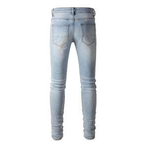 Pantalones Vaqueros Casuales de Invierno para Hombre, 100% Algodón, Ecológicos, Lavados, Color Oscuro Sólido, Logotipo de Marca Personalizado, Colores y Tallas Personalizadas, Venta al Por Mayor - Product Image 4