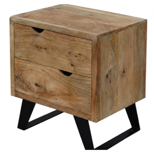 Mesa de Noche o Mesa de Centro de Madera Maciza de Mango de Última Tendencia con Patas Metálicas, Apilable, Muebles de Sala de Estar de Exportación de la India - Product Image 4