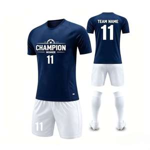 Nuevo Diseño de Camiseta de Fútbol con Cuello en V Resistente al Viento para Partidos Profesionales y Ejercicio Diario, Conjunto de Uniforme de Fútbol con Estampado DLP de Moda - Product Image 5
