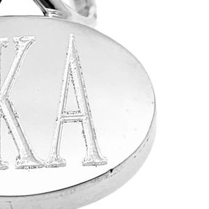 Collier Pendentif Ovale Infini en Argent AKA pour Femme – Design Élégant Inspiré des Sororités – Bijoux de Luxe Tendance Personnalisables - Product Image 2