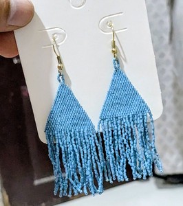 Pendientes largos bohemios con borlas de cuentas, hechos a mano, grandes y llamativos, tipo candelabro, con cuentas de semillas, para mujer - Product Image 3