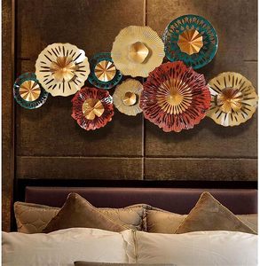 Décorations murales en métal les plus vendues, sculpture murale de luxe en fer, décoration murale simple et créative pour salon, fond de canapé - Product Image 2