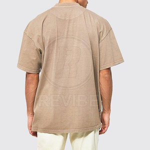 Nouveau design 2026 REVIBE INDUSTRY T-shirt homme effet vieilli, haute qualité, décontracté, respirant, coupe classique, 100% coton, en promotion - Product Image 2