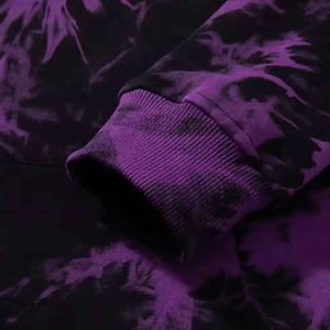 Sudadera con Capucha de Forro Polar Tie Dye para Hombre, Cálida, de Manga Larga, Estilo Casual Holgado, Moda Urbana, Top de Otoño Invierno, 100% Algodón - Product Image 5