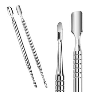 Dual-End Stainless Steel <b>Nail</b> Cuticle Pusher Set Reusable Manicure Tool for Salon Use - Product Image 1