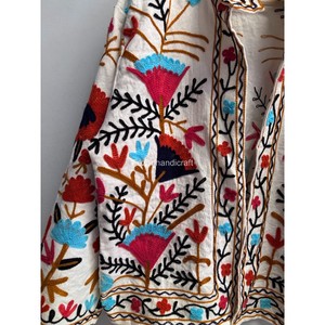 Jacket For Women's Indian 100% Cotton Short Jacket Uzbek Embroidery Suzani Jacket <b>Coat</b> Women's Party Wear Jacket - Product Image 2