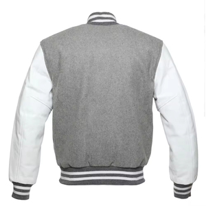 High Quality Breathable Wool body and leather sleeves Varsity Jacket Men Autumn College Baseball Letterman Winter Jacket for men - Product Image 3