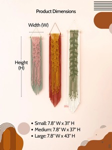 Ensemble de 3 tentures murales à motif floral multicolores, idéales pour le salon, la chambre et une décoration intérieure élégante, à usages polyvalents - Product Image 6