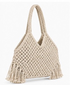 Bolso de Hombro de Macramé de Algodón Ecológico para Mujer, Ideal para la Playa, Compras y Fiestas, Disponible al Mejor Precio - Product Image 2