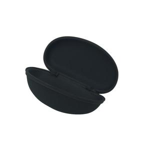 Estuche rígido semirrígido en forma de U con cremallera de protección para gafas, color negro sólido, de EVA - Product Image 3