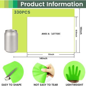 330 Fogli di Carta Velina Verde 14 X 10 Pollici, Carta da Regalo per Feste di Compleanno e Festività - per Progetti Fai-da-Te - Product Image 2