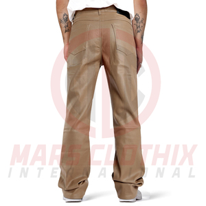 Nouveauté : Pantalon en cuir véritable pour homme, fabriqué en usine, coupe slim, dernière mode, vente chaude - Product Image 2