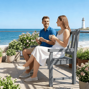 Panca da Giardino per Esterni, Elegante Arredo da Patio per Sedute Confortevoli - Product Image 4