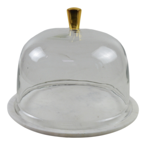 Marble Base Cake Stand With Glass Dome and Metal Knob Essential Cake Tools Kitchenware <b>Molds</b> Birthday Wedding Parties Engagement - Product Image 5