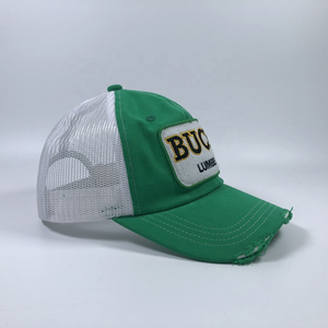 Casquette de baseball unisexe classique en coton coloré non structurée avec maille déchirée, broderie personnalisée, effet vieilli, qualité supérieure OEM - Product Image 2