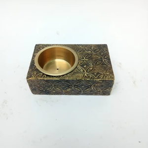 Quemador de incienso Mubkhar de diseño premium con revestimiento metálico, quemador de incienso Mubkhar de MDF con revestimiento metálico, precio de fábrica al por mayor. - Product Image 1