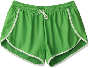 Shorts Deportivos Personalizados para Mujer, Color Sólido, Transpirables, de Secado Rápido, Tejido de Poliéster, Cintura Alta, con Cordón Ajustable, Corte Regular - Product Image 1