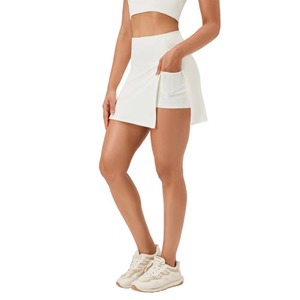 Jupe plissée personnalisée pour femme, taille haute, 2 en 1, sportive, pour la course à pied, le tennis, le paddle, le golf, le pickleball, avec poche - Product Image 2