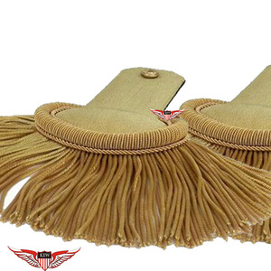 Epaulettes Dorados KEW con Flecos Finos, Pliegues para Hombros, Estilo Vintage, Ecológicos, Personalizables en Talla/Color - Product Image 4
