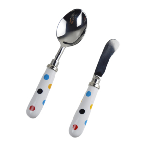 Nouvel ensemble de couverts en métal : cuillère à soupe et couteau à gâteau au design original pour la maison, l'hôtel et la cuisine – Meilleur design décoratif - Product Image 1