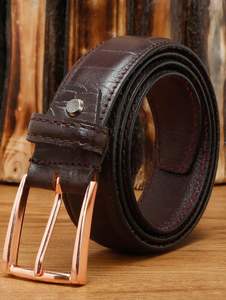 Ceinture en cuir de vachette véritable vintage 2026, style rétro, décontracté et formel, noire unie, durable, avec boucle en alliage robuste - Product Image 3