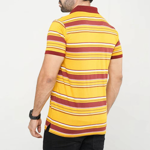 Polo a Rayas de Mezcla de Algodón para Hombre, Transpirable, Informal, para Golf, Diseño Personalizado OEM, Venta al Por Mayor - Product Image 4