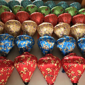Silk Lanterns Painted Bamboo Silk Lanterns Decorative Lights For Wedding Garden Patio Vietnam Silk Lanterns - Product Image 1