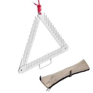 Râteau manuel de 24 pouces pour les plantes aquatiques, 3 faces, en acier inoxydable, rasoir à herbe pour bassin, portable et pliable - Product Image 1