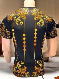 T-shirts pour hommes de haute qualité, 100% coton tricoté, col rond, impression sérigraphique, logo personnalisé, coupe classique, respirant, séchage rapide, 220g - Product Image 3