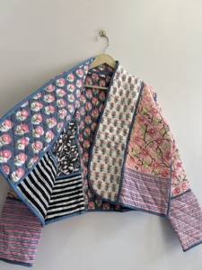 Cotton Hand Block Print One Size <b>Jacket</b> For <b>Women</b> Gift For Her Reversible Coat - Product Image 5