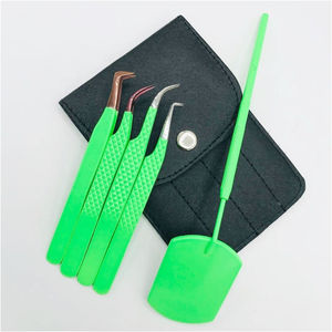 Pinces à cils anti-magnétiques en acier inoxydable de haute précision, pinces à extensions de cils pour usage professionnel en salon de beauté - Product Image 3