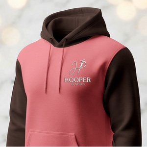 Sweat à capuche pour homme Hooper Clothes, de haute qualité, durable, couleur marron rose, respirant, séchage rapide, polyester/coton, pour l'hiver - Product Image 1