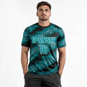 เสื้อฟุตบอลพิมพ์ลายจุดแบบซับลิเมชั่น โพลีเอสเตอร์ 100% แห้งเร็ว แขนสั้น สำหรับทีม ชุดฝึกซ้อม รับสกรีนโลโก้ - Product Image 4