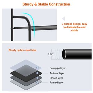 Organizzatore Autoportante per Ingresso con Appendiabiti e Scarpiera, Stand Porta Abiti e Scarpe Combinato - Product Image 4