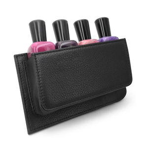 Estuche Personalizado de Cuero para Esmalte de Uñas |   Organizador Compacto para Cinturón |   Estuche protector de 15 x 9.5 cm para 4 botellas - Product Image 3