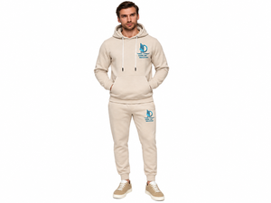 Ensemble de survêtement léger à capuche beige pour homme, manches longues, couleur unie, décontracté, coupe régulière, respirant, idéal pour l'automne - Product Image 4